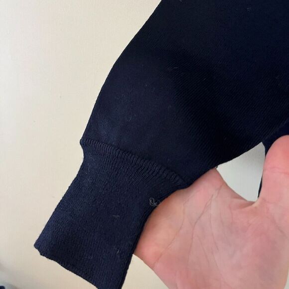 Vtg 50s Shea Sporting Navy Blue Sweater 44 V Neck Collegiate #59 Pullover XL? - Picture 5 of 6